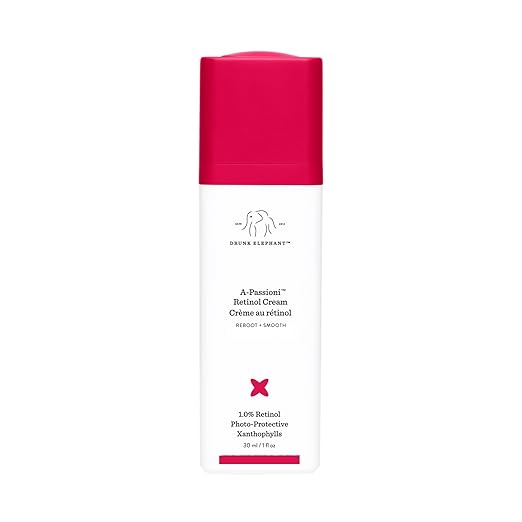 Drunk Elephant A-Passioni Retinol Cream - 30 ml/1 fl oz - 1% Retinol Serum - Clean Clinical Skincare - Cruelty-Free - Dermatologist-Tested - Free of Essential Oils, Silicones, and Fragrance