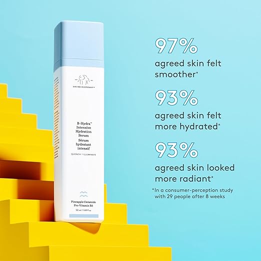 Drunk Elephant B-Hydra Hydration Serum - 50 ml/1.69 fl oz - Hydrating Vitamin B Serum - Clean Clinical Skincare - Cruelty-Free - Dermatologist-Tested - Free of Essential Oils, Silicones, and Fragrance