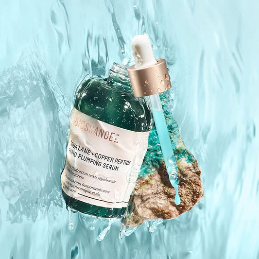 Biossance Squalane + Copper Peptide Rapid Plumping Serum - Face Serum for All Skin Types - Visibly Plumping + Firming Skin, Fine Lines + Wrinkles, Vegan Copper Peptides, Hyaluronic Acid