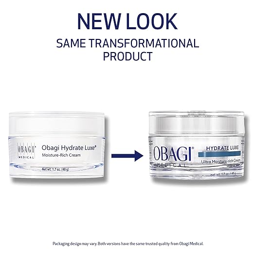Obagi Hydrate Luxe Ultra-Rich Moisturizer – Non-Comedogenic with Tara Seed Extract and Biomimetic Peptides – Night Face Cream for Dry, Sensitive, or Aging Skin