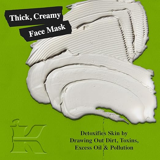Kiehl's Rare Earth Deep Pore Cleansing Mask, Oil-Minimizing Face Mask for Clogged Pores, Detoxifies & Refines Skin, Absorbs Excess Oil, with Amazonian White Clay & Aloe Vera