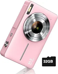 Digital Camera, FHD 1080P Digital Point and Shoot Camera with 16X Zoom Anti Shake, Compact Small Camera for Boys Girls Kids